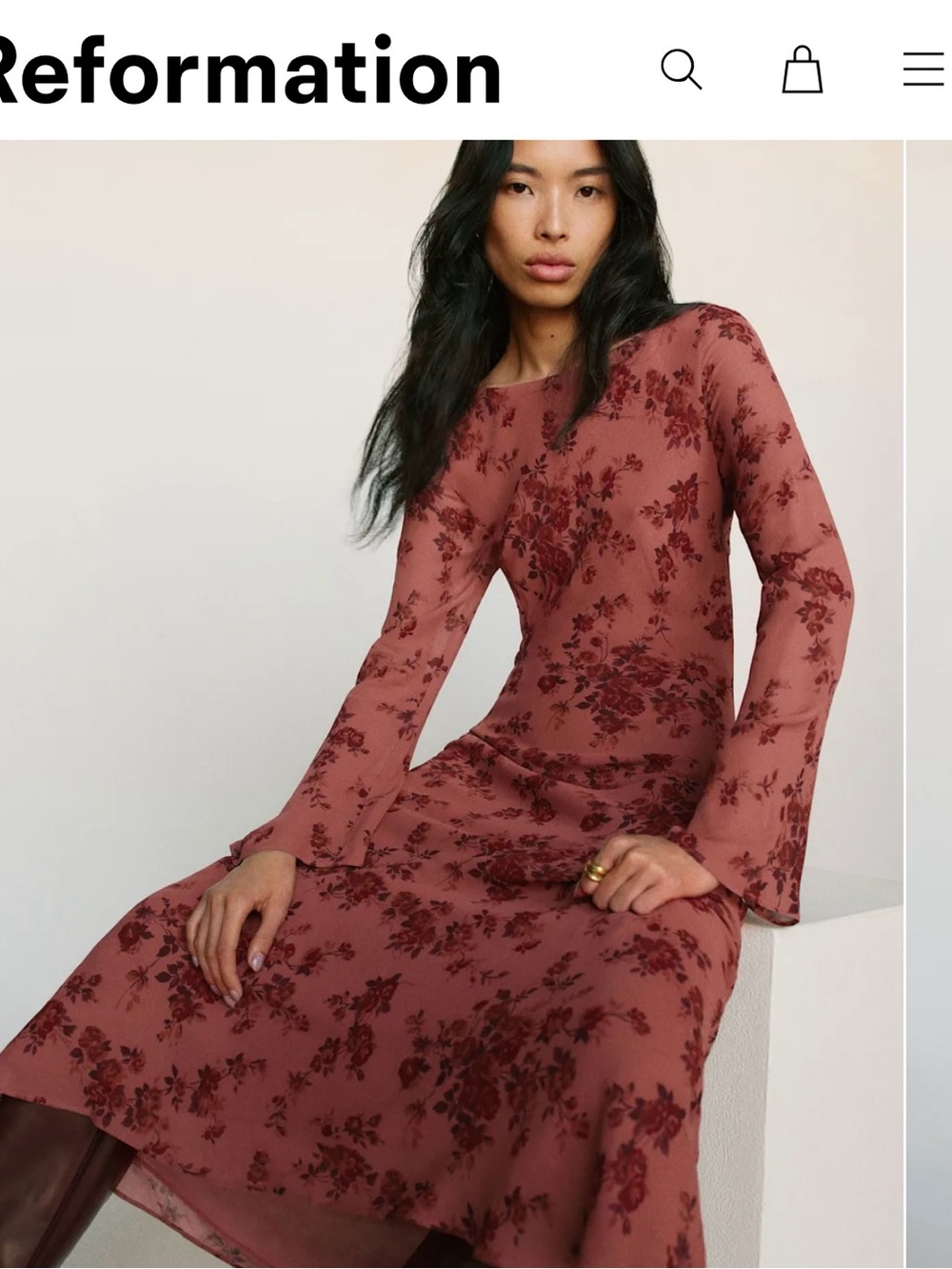 NWT Reformation Esra Dress